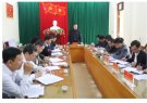 Đồng chí Hoàng Trọng Cường, Phó Bí thư, Chủ tịch UBND huyện kiểm tra tiến độ xây dựng nông thôn mới kiểu mẫu và nâng cao tại xã Thiệu Chính